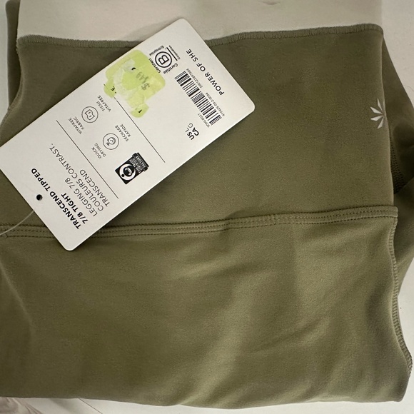 NWT! ATHLETA TRANSCEND TIPPED 7/8 TIGHTS / LEGGINGS - SIZE LARGE - Picture 3 of 3